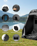 Abahub Pop Up Oversized Shower Tent, 4.9 x 4.9 x 6.2 ft, Portable Instant Privacy Tents for Camping, Outdoor Changing Room with Removable Floor Mat & Rain Shelter