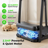 Lastforever Walking Treadmill with Extra-Long Safety Handrails,Senior Treadmills for Home, Home Recovery Fitness Exercise Machine for Elder, 310 lbs Capacity, 16.5'' Wider Running Belt
