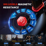 MERACH Exercise Bike, Indoor Cycling Bike Brake Pad, Magnetic Stationary Bike with Exclusive App, 300lbs Cycle Bike with Comfortable Bike Seat Cushion and Tablet Mount for Home Weight Loss MERACH