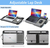 Yshunlai Laptop Lap Desk, Lap & Bed Desk with Adjustable Cushion, Fit up to 17" Laptop Stand for Couch/Sofa/Floor, Computer Tray Table for Adults, with Foldable Legs,Wrist Rest, Tablet & Phone Holder