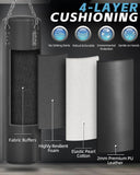ASBRAVO Punching Bag for Adults, 4ft PU Heavy Boxing Bag Set 12OZ Gloves for MMA Muay Thai Kickboxing Training Home Gym, Martial Art (Unfilled)-Black ASBRAVO