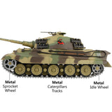 Modified Edition 1/16 2.4ghz Remote Control German King Tiger Henschel Tank Model(360-Degree Rotating Turret)(Steel Gear Gearbox)(3800mah Battery)(Metal Tracks &Sprocket Wheel & Idle Wheel)