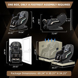 Alfine 4D Plus Full Body Massage Chair-Made in U.S.A. with U.S. & Imported Material, Yoga Stretch, OTA Cloud Upgrade, 27Modes, AI Voice Control, Auto Footrest, 166°Zero Gravity, WGS Available