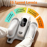 DamKee Under Desk Elliptical Exercise Machine, Electric Ellipse Leg Exerciser as Seen on TV, 15 Speeds Foot Exerciser While Sitting for Seniors
