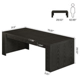 Tribesigns 12 ft Conference Table for 10-14 People, 142-Inch Rectangular Executive Meeting Table for Office