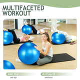 Hungdao 6 Pack Exercise Ball Bulk Inflatable Pregnancy & Workout Ball 22 Inch Heavy Duty Pilates Ball for Yoga Stretching Therapy Balance Physical Fitness(Blue)
