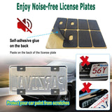 BGMVFK Black Carbon Fiber License Plate Frame- Rust Proof Aluminum Slim Car Tag Holder, Heavy Duty Plate Mount Kit- Screws, Caps Cover, Rattle Proof Pads, 2 Pack for Front & Rear