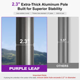 PURPLE LEAF Market Umbrella 11' x 11' Hotel Resort Semi Auto Lift, White