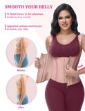 SHAPSHE Waist Trainer for Women, Tummy Control Sports Girdle, Workout Body Shaper with Adjustable Shoulder Strap Rosy Brown 2XL