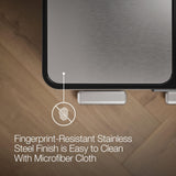 Kohler K-23828-ST 82-Liter Stainless Steel Dual-Bin Step Trash Can, Fingerprint Resistant, Soft-Close Lid, Kitchen or Office