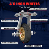 Platform Truck Cart 2650lbs Heavy Duty Flatbed Cart Dolly w/Detachable Rear Guardrail and Swivel Casters