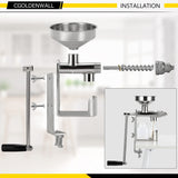 CGOLDENWALL Manual Oil Press Machine Household Seed Oil Press Extractor Peanut Nuts Oil Expeller for Physical Press and Continuous Expelling CGOLDENWALL