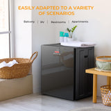 EUHOMY 1.5 Cu.ft. Portable Clothes Dryer, 850W Compact Dryer with Exhaust Hose, Mirror Finish, LCD Touch Panel, 4 Drying Modes, 5.5lbs Capacity, Portable Dryer for Apartments, Dorms, Rvs, Black