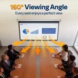 VIVOHOME 100 Inch 16:9 Pull Down Projector Screen, HD 4K Retractable Movie Screen for Indoor Home Theater and Office, Manual Projection Screen with Auto Locking (87W x 49H Inch Display Area)