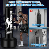 Standing Punching Bag for Adults with Pump and Gloves, 69'' Kick Boxing Bag with Stand Inflatable Freestanding Heavy Bag Kicking Bag for Training MMA Muay Thai Fitness YORWHIN