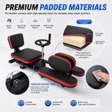 39"x15"x16.5" Split Leg Stretcher, 240° Adjustable Flexibility Trainer, Foldable Leg Stretch Machine, EPP Memory Foam, Carbon Steel Frame, 560lbs Capacity, Splits Yoga Ballet Home Training (Black Red)