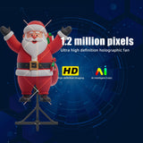 3D Splicing Holographic Display Fan 22'' 3 Pcs with Stand Set 3D Hologram Fan Led Projector Christmas Tree