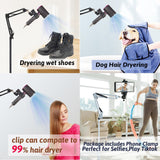 Hair Dryer Stand Holder 360 Rotate Hair Dryer Holder Stand Femeoum