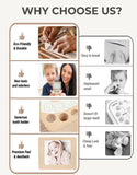 Tooth Fairy Tooth Holder, Handcrafted Natural Wood Storage Box with Fairy Gold Coin, Ideal for Baby Teeth Umbilical Cord Lanugo, Odorless Non-Toxic Keepsake Organizer for Lost Teeth (Large)