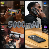 Blackview Fort 5 Slim Rugged Phone, 4G T-Mobile, 10.7mm 248g, Android 16 Smartphone, 12GB RAM + 24GB Expansion, 256GB, 108MP Night Vision, 6.78" 120Hz, IP68/IP69K, 120Hz, 5000mAh