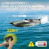 volantexrc Remote Control Boats for Pools and Lakes 20+MPH AtomicXS High Speed RC Boat for Adults Toy Boat Gifts with 2 Batteries & Reverse Function (795-5 Black)