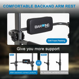 BARWING Pull Up Bar Station,Power Tower,Dip Station with 3D Backrest,Multi-Function Strength Training Stand Rack,Adjustable Height Dip Bars for Home Gym Strength Training Fitness Equipment（Full Black）