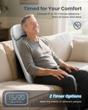 COMFIER Cordless Back Massage Chair Pad with Multi Functions, 2D/3D/Mix Shiatsu Neck and Back Massager with Heat, Chair Massager for Home Office Indoor/Outdoor Use