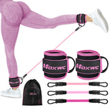 HOXWC Ankle Resistance Bands with Cuffs, Ankle Bands for Working Out, Ankle Resistance Band for Leg, Booty Workout Equipment for Kickbacks Hip Fitness