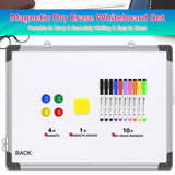 Monthly Calendar Whiteboard Dry Erase Cork Board Combination for Wall, 24"x18" Magnetic Dry Erase Board, Double-Sided White Board, Portable Board for Office, Kitchen, Planning, Memo, School, Home ABERLLS