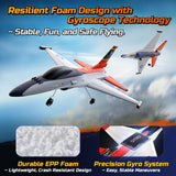DEERC F-16 Style RC Airplane (X-62A Vista), 4-Channel Remote Control Jet with 6-axis Gyro Stabilizer EPP RTF Hobby Glider Aircraft Plane Easy to Fly for Adults Boys