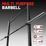 7FT Olympic Barbell 45 lb Barbell 2 INCH 1000lbs Capacity Olympic Bar with Moderate Knurling For Squats Curls Deadlifts Black and Silver