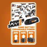 WORX Nitro WG572 80V Cordless Leaf Blower, Backpack Blower with 800CFM & 150MPH, 4 Batteries & Basecamp Charger Included