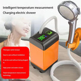 JYXYXSCP 7800mah Rechargeable Car Washing Shower Set Portable Camping Shower with Hose Portable Outdoor Electric Pressure Shower Pump