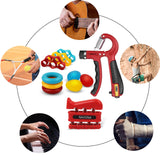 13 PCS Grip Strength Trainer Kit, Hand Gripper Strengthener, Forearm Strengthener, Finger Strengthener, Finger Exerciser, Stress Relief Ball, Forearm Workout Ring for Muscle Building and Injury Recover Navona