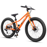 Glerc Mars 24 Inch Fat Tire Kids Mountain Bike for Boys 9-15 Years Old