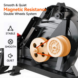 Pooboo Magnetic Rowing Machine 360 LB Weight Capacity, Folding Rower with Combination Strength Exercise, Tablet Holder and Comfortable Seat Cushion, Rower for Home Use pooboo