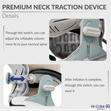 Neck Traction Device by Air Collar - Neck Stretcher - Cervical Traction Device - Neck & Shoulder Pain Relief - Stretcher Collar for Improved Spine Alignment (2nd Generation - Electric) - See Size Chart*