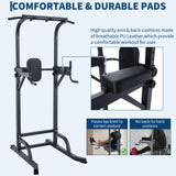 Free Standing Power Tower Pull Up Bar and Dip Station,Adjustable Strength Training Pull-Up Bars for Full Body Workout, Multifunction Dip Station Home Gym for Pull-Ups, Dips, Push-Ups, Leg Raises