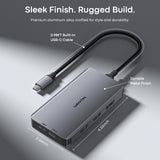 UANTIN Laptop Docking Station 3 Monitors, 8-in-1 USB C Dock with 2 HDMI, DP
