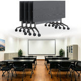 Mobile Flip Top Conference Tables 8 Pack with Wheels, Modular Training Meeting Table for Office School Classroom Seminar Collaboration Space (55.1IN)
