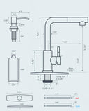 FORIOUS Kitchen Faucet with Soap Dispenser, Brushed Nickel Stainless Steel Sink Faucet with Pull Out Sprayer Modern Single Handle Suitable for Bar RV Farhouse Laundry Outdoor