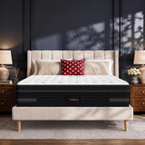 Medium Firm King Size Mattress, 14 inch Hybrid Mattress in a Box with Zoned Lumbar Support for Side Sleepers, Pressure Relief