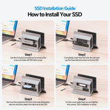 MacBook Docking Station Dual Monitor, Vertical Mac Laptop Docking Station Dock Stand