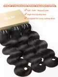 MLIP Body Wave Bundles Human Hair, 100% Raw Indian Hair, Full & Thick