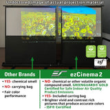 Elite Screens ezCinema 2, 70-inch 16:9, Manual Floor Pull Up Scissor Backed Projector Screen, Portable Home Theater Office Classroom Projection Carrying Bag, US Based Company 2-Year Warranty, F70XWH2
