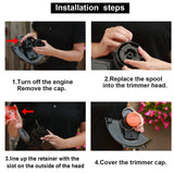 Eyoloty AF-100 30ft 0.065” Replacement Spools for Black Decker GH900 GH600 LST522 LCC140 String Trimmer Weed Eater Refills Auto-Feed Spool (6 Spool,1 Cap,1 Spring)