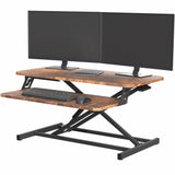 VIVO Rustic Vintage Brown 32 inch Standing Desk Riser, DESK-V000SN