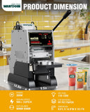 WantJoin Cup Sealing Machine - Commercial Boba Sealer Machine 2S Sealing Auto Film Alignment 90/95mm LED Panel Temperature Control, Electric Semi Automatic Cup Sealer for Bubble Milk Tea Coffee