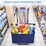 KEDSUM 2 in 1 Folding Shopping Cart, Grocery Cart on Wheels with Waterproof Basket, 330 LBS Large Capacity Heavy Duty for Shopping