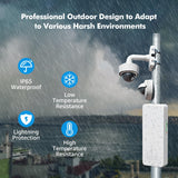Outdoor Wireless Bridge, NICGIGA 5.8G 4KM Transmission WiFi Point-to-Point Wireless Ethernet Bridge Router, with 2 Gigabit RJ45 LAN Ports, 2-Pack CPE, Factory Pairing Without Setting, Plug and Play.